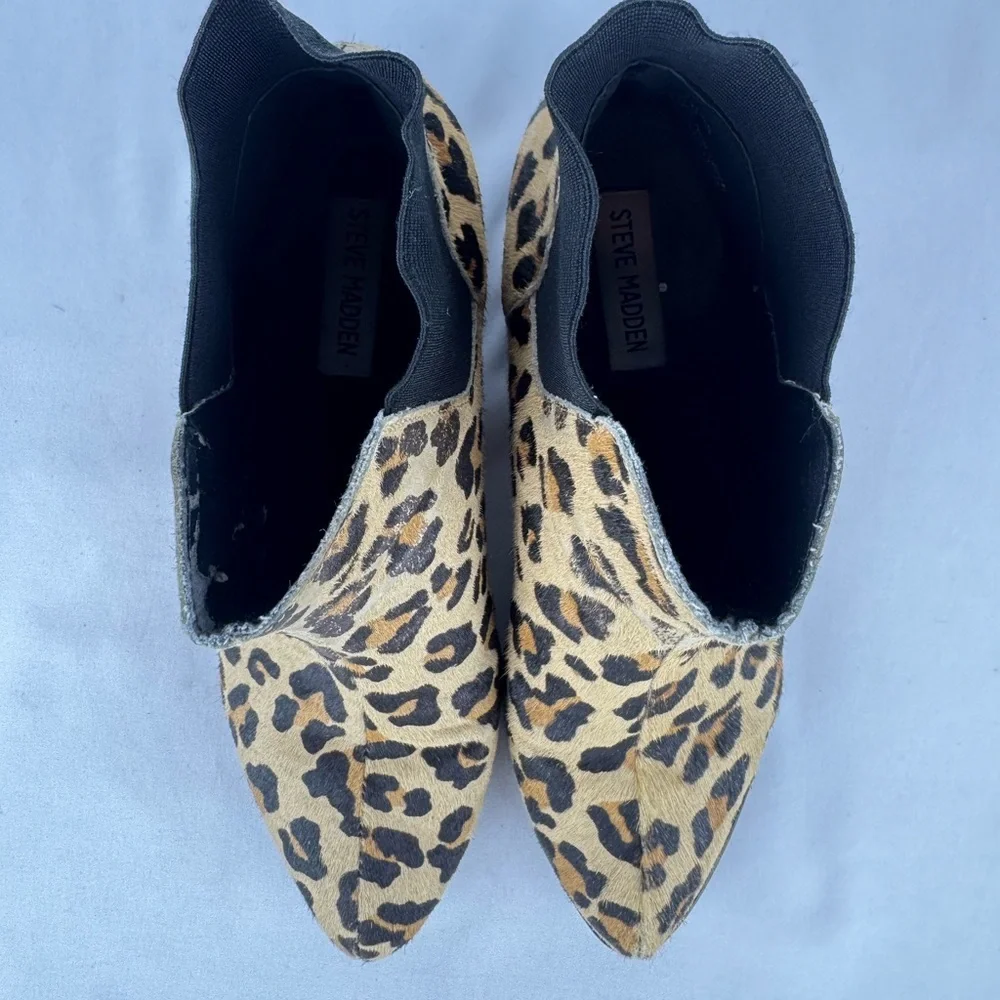 Steve Madden Leopard Print Calf Hair Ankle Bootie